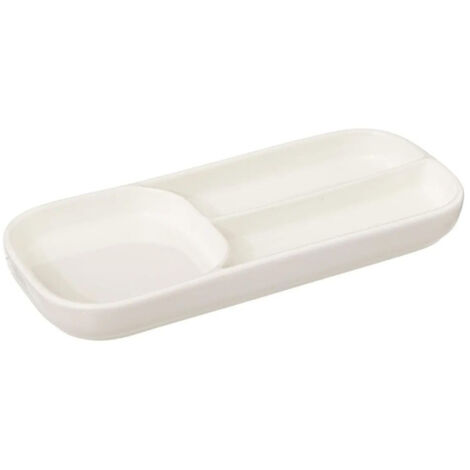 Plat de Présentation 3 Compartiments "Nora" 28cm Blanc