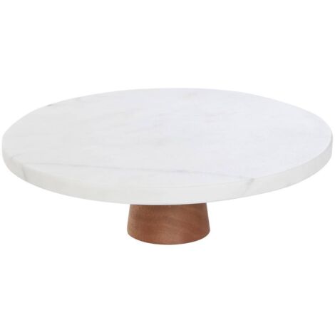 Plat de présentation blanc D25xp8cm - Atmosphera créateur d'intérieur