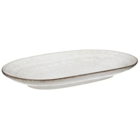 Plat de Présentation Déco "Flower" 31cm Gris