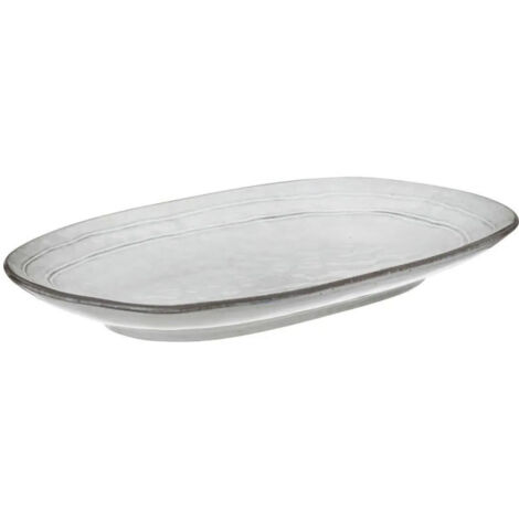 Plat de Présentation Déco "Flower" 37cm Gris