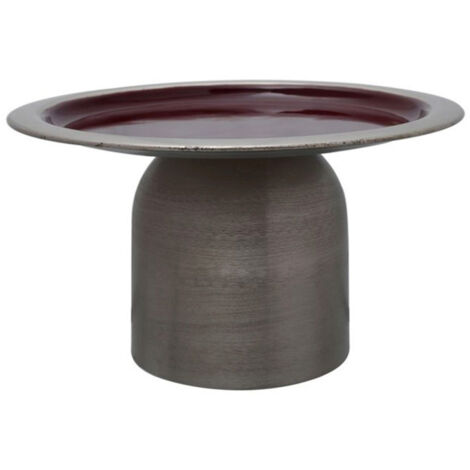 Plat de Présentation Design "Leca" 24cm Argent & Prune