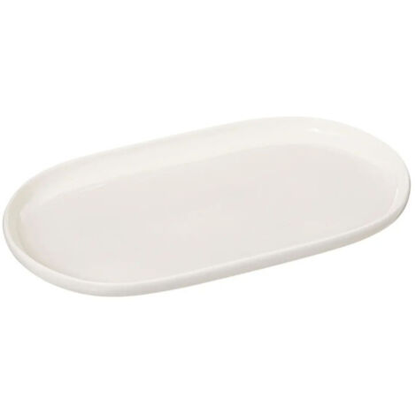 Plat de Présentation Ovale "Nora" 30cm Blanc