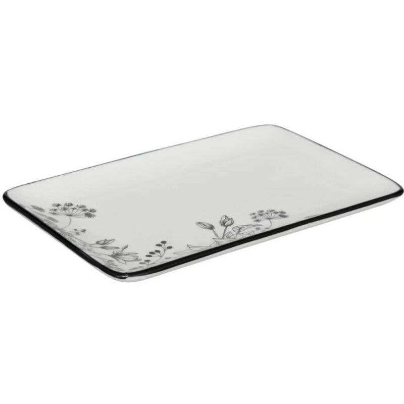 Secret De Gourmet - Plat de Présentation 'White Floral' 20cm Blanc