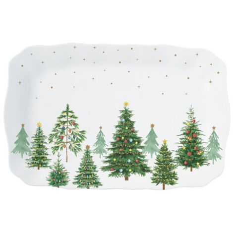 Plat De Service 35 X 23 Cm - Festive Trees - Easy Life