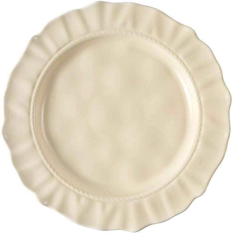 Plat de service de qualité supérieure, assiette en céramique simple, assiette à légumes, assiette de style occidental, assiette à steak, assiette à