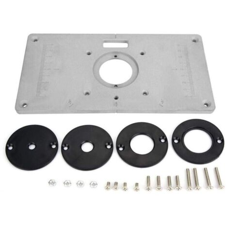 Plat d'Insertion de Tableau de Routeur, Tableau en Aluminium de Routeur de DIY pour le Travail du Bois