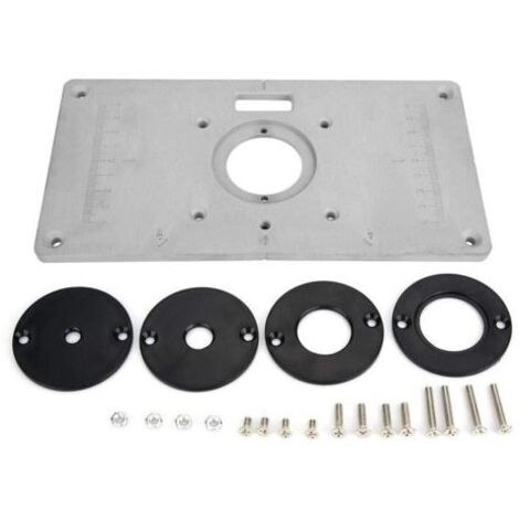 Plat d'Insertion de Tableau de Routeur, Tableau en Aluminium de Routeur de DIY pour le Travail du Bois