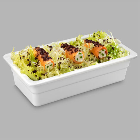 Plat en Mélamine Blanc GN 1/4 - H 65 mm - Pujadas