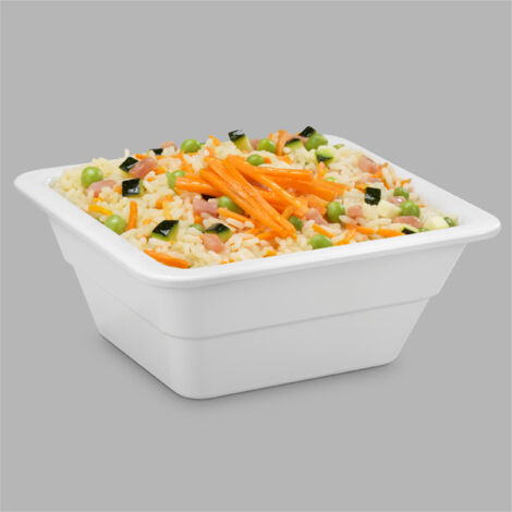 Plat en Mélamine Blanc GN 1/6 - H 65 à 100 mm - Pujadas