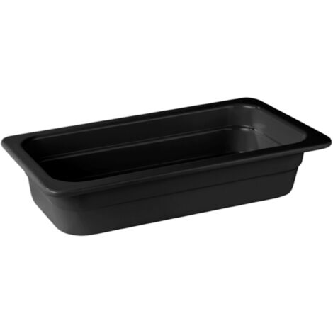 Plat en Mélamine Noir GN 1/3 - H 65 à 100 mm - Pujadas