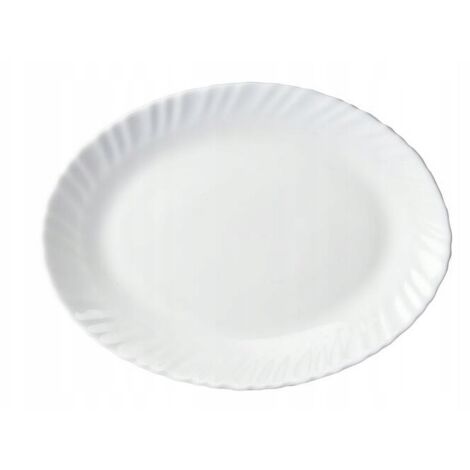 Plat ovale en porcelaine blanche 25 cm Bianco