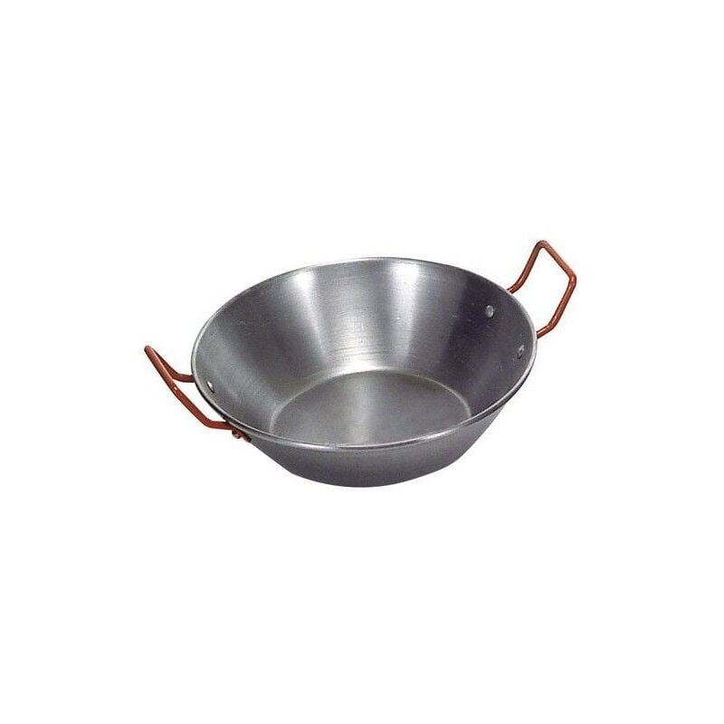 Poêle en fer poli à poignées 50 cm.