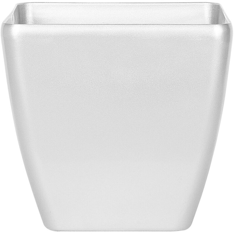 Beliani - Modern Silver Clay Flower Pot Fibreglass Indoor Outdoor 42 x 42 x 41 cm Astras