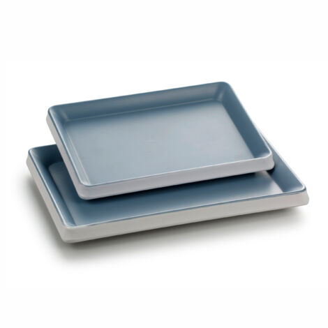 Plat Rectangulaire Mélamine Bleu L 31,5 à 33,5 cm - Pujadas