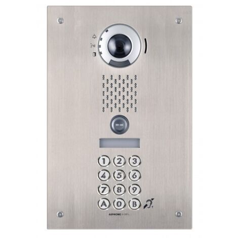 Plat. v. enc. 1bp ip/sip,inox,access,pictos,s. vocale,boucle m clavier codé IXDVFLAC AIPHONE 200944