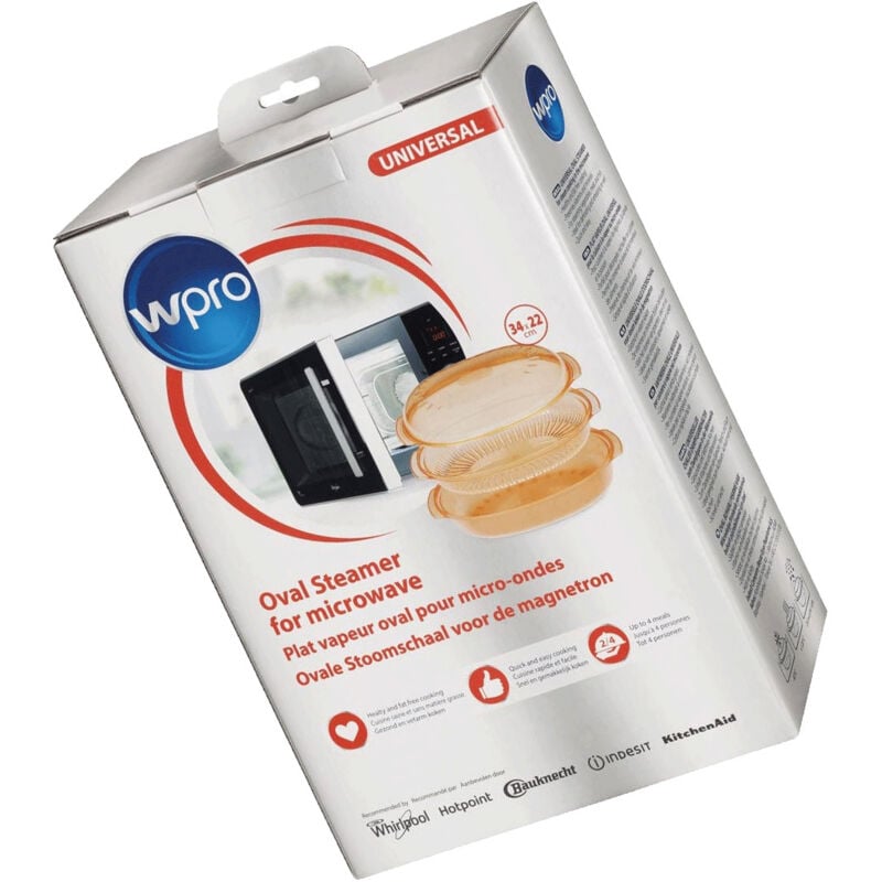 Whirlpool - Plat vapeur ovale easycook 340X220mm STM250 d'origine