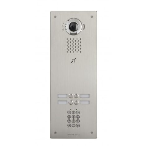 Plat. vidéo enc. 4bp ip/sip inox pictos syn. vocale b. magnétique clav codé IXDVF4LAC AIPHONE 200955