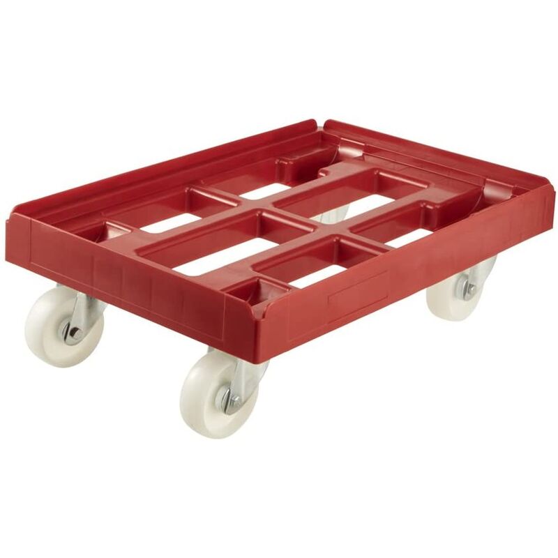 

Keeeper - Plataforma con Ruedas para transporte de cajas o cestas, Carga máxima: 300 kg, 61 x 41 x 19 cm, Rolf, Rojo