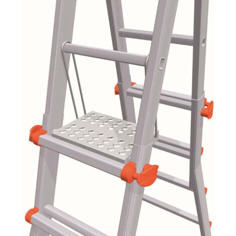 Plataforma de trabajo GIERRA multifunción telescópica 150 kg, 4 posiciones ajustables.