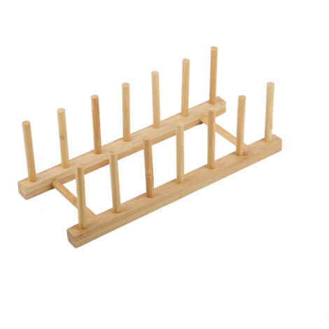 Plate Drain Rack Pot Lid Dish Bowl Cup Display Holder Book Storage Shelf Kitchen Organizer