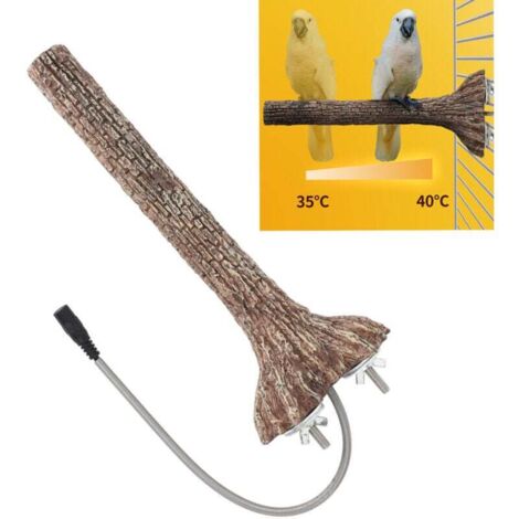 Plate-Forme Chauffante pour Perchoir à Oiseaux, Température Constante 5 W sans Danger pour Petits Animaux de Compagnie, Accessoires de Cage, Jouets d'exercice pour Perroquets, Perruches,