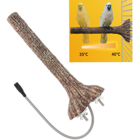Plate-Forme Chauffante pour Perchoir à Oiseaux, Température Constante 5 W sans Danger pour Petits Animaux de Compagnie, Accessoires de Cage, Jouets d'exercice pour Perroquets, Perruches,