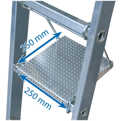 Plate-forme d'accrochage pour échelles à barreaux, EN 131, 250 x 250 mm