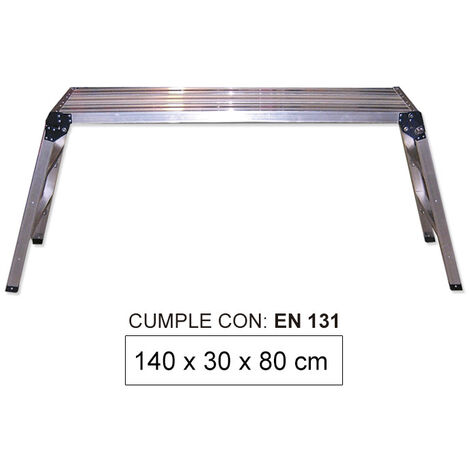 Ayce Plateforme de travail en aluminium pliable, 100 × 41 × 50 cm