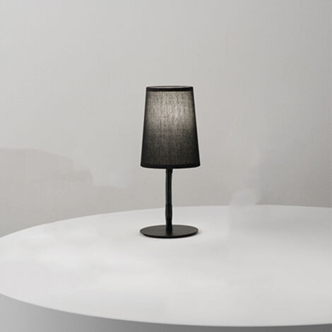 PLATE Lampada da tavolo in metallo colore nero attacco E14 flessibile e orientabile