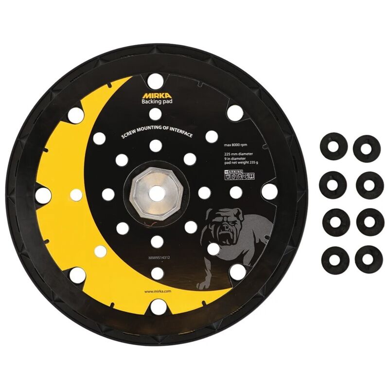 Mirka - Plateau 225mm leros 25 trous + 8 vis de fixation