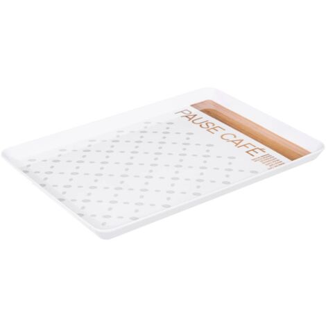 Plateau 30x22cm scandinave nature blanc - 5five