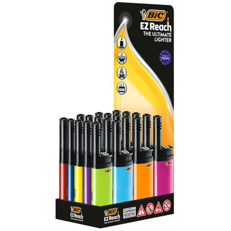 Plateau à Briquets Multi-usages Ez Reach, Couleurs Assorties, Présentoir, 20 Pièces