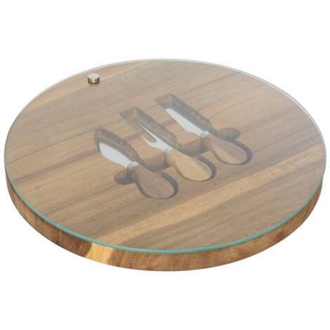 Plateau à fromage Mina marron L30xp30xH2,4cm - Atmosphera créateur d'intérieur