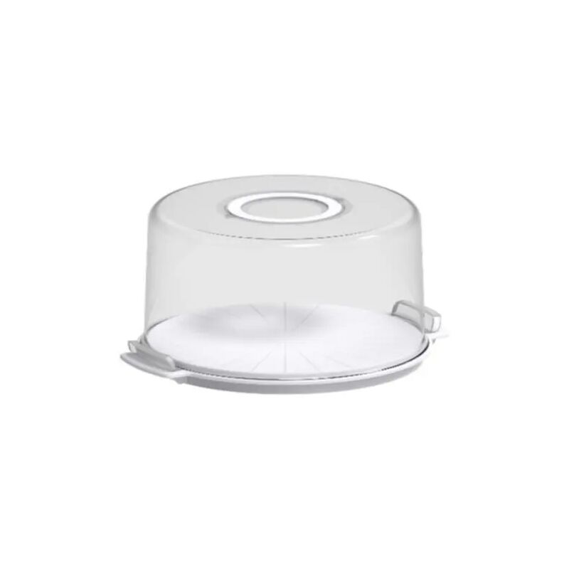 Guzzini - Plateau à gâteau haut blanc 30x30x15 cm