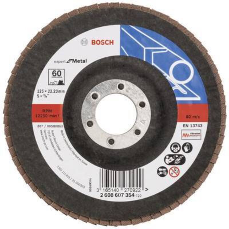 Plateau à lamelles BOSCH EXPERT FOR METAL surface plate 125 Grain 60 2608607354 - vue 2