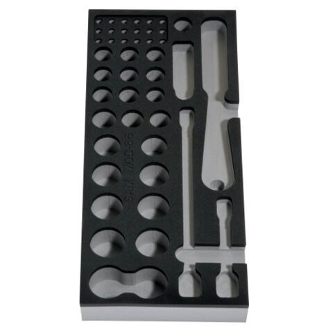 Plateau à outils SAM, Mousse, largeur 180mm, longueur 405mm, Hauteur 40mm ( Prix pour 1 )