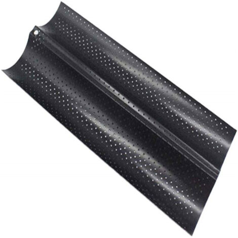 Plateau à Pain Français, Plaque de Cuisson à, Antiadhésive, en Acier Inoxydable perforé, 2 Fentes pour la Cuisine (732)