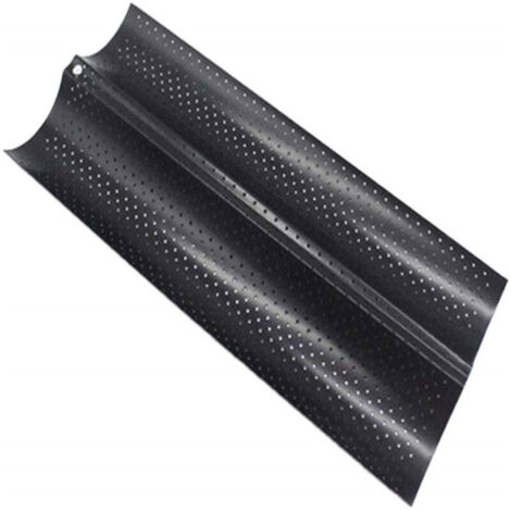 Plateau à Pain Français, Plaque de Cuisson à, Antiadhésive, en Acier Inoxydable perforé, 2 Fentes pour la Cuisine (732)
