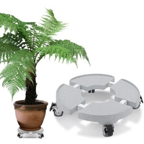 Plateau à Roulettes Dewel Support de Pot de Fleurs Réglable 30cm-50cm Stent - 200kg