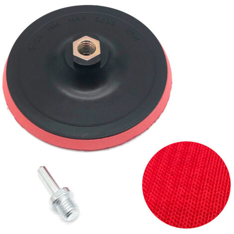 Plateau abrasif support auto-agrippant semi-rigide D. 150 x ép. 10 mm x M14 ou Cylindrique D. 8 mm - 733525 - Beast