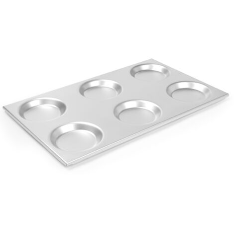 Plateau aluminium GN 1/1 avec formes rondes 125 mm 530 x 325 mm Hendi 808740