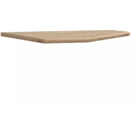 Plateau angle 90° pour liaison bureaux décor chêne artisan – Dimensions 72x72x2,2 cm – Panneaux de particules 22 mm – Aménagement bureau collaboratif – Meubletmoi