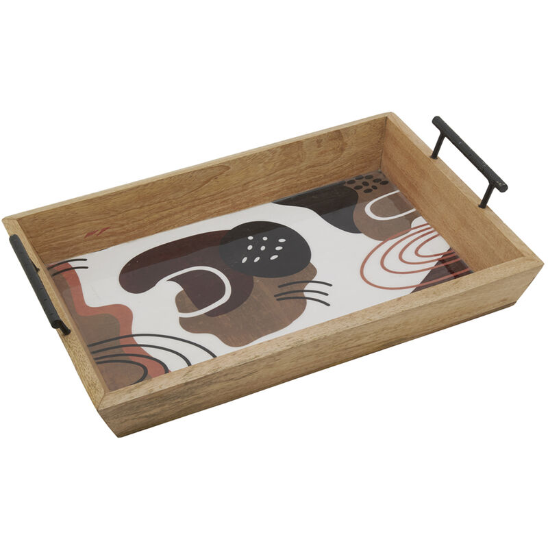 Plateau Arty en manguier et résine