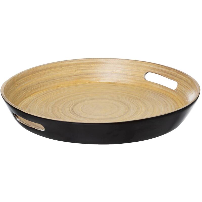 Plateau bambou 42cm modern color gris charbon - 5five