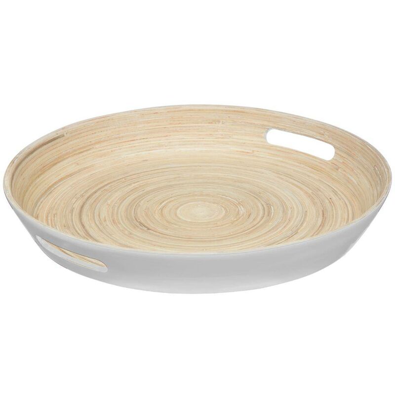 Plateau bambou 42cm modern color blanc - 5five
