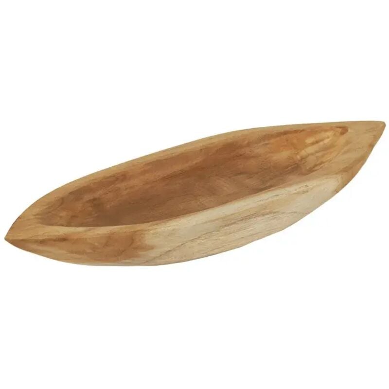Meubletmoi - Plateau barque / Vide poche l. 38 cm en bois de teck massif - titouan