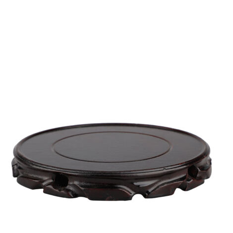 Plateau Bois Noir pour Décor Intérieur et Extérieur - Plante, Vase, Lampe - Diamètre 8 à 26 cm - Livré en 1 Pièce