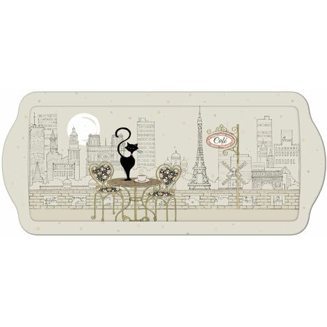 Plateau BUG ART Chat Café paris rectangulaire
