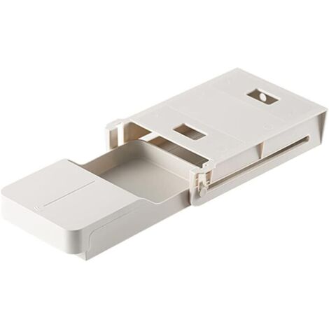 Plateau caché auto-adhésif de type tiroir mince sous le bureau (S, blanc)