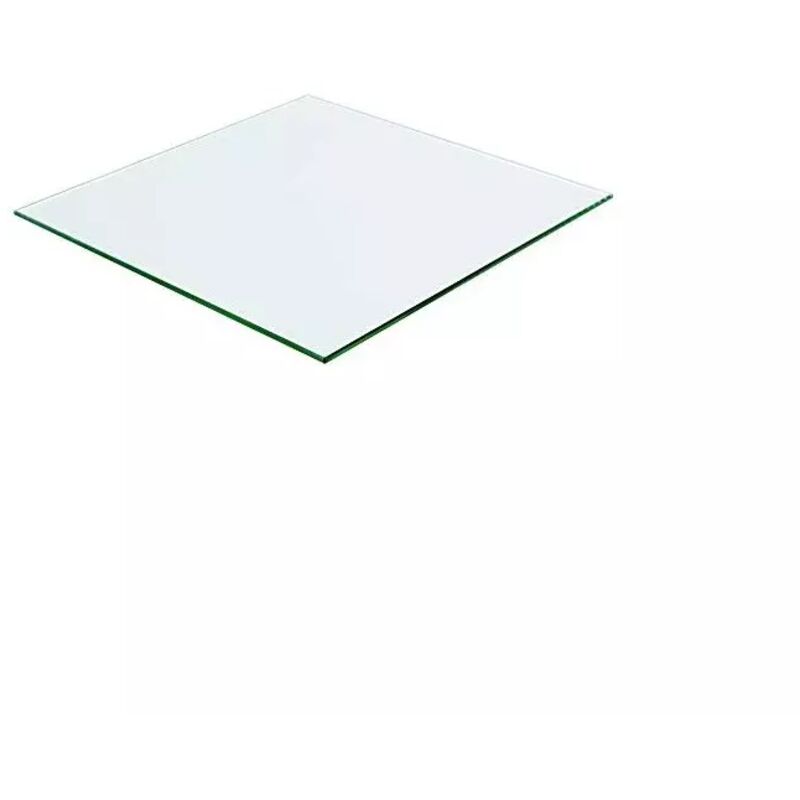 Plateau carré 100 x 100 cm en verre trempé transparent